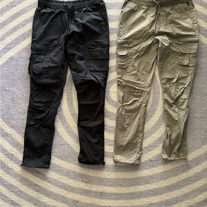 PacSun Black & Gray Cargo Pants (2 pairs)